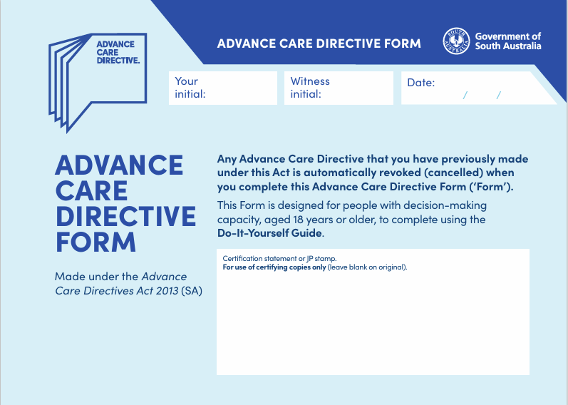 Changes to the Advance Care Directive in South Australia image